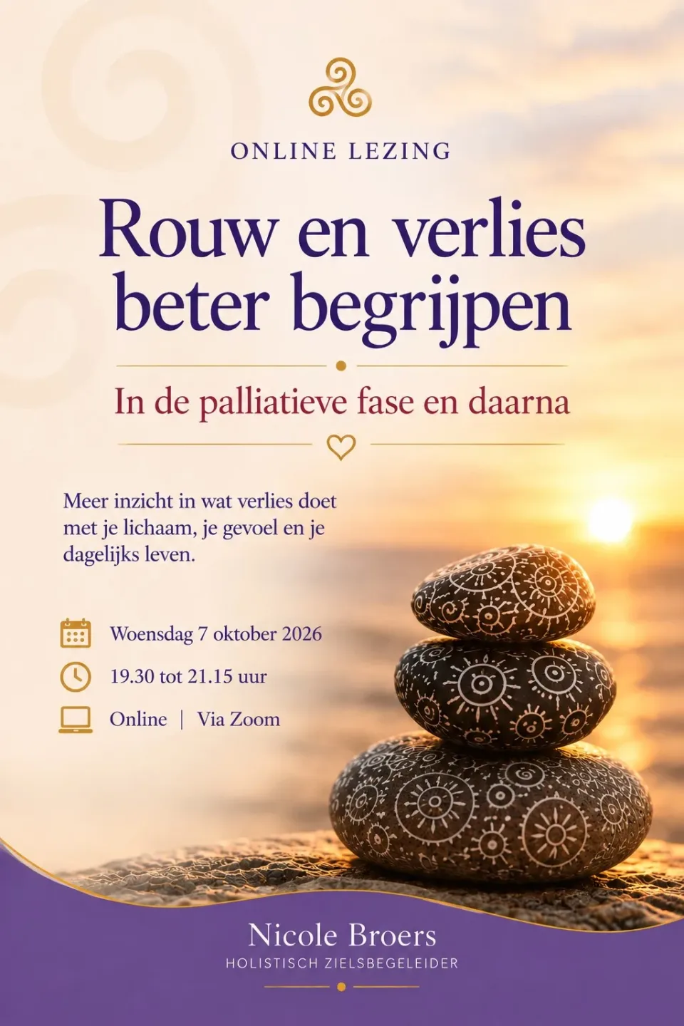 Online lezing Rouw en verlies beter begrijpen - in de palliatieve fase en daarna | Nicole Broers